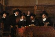 The Sampling Officials of the Amsterdam Drapers' Guild (mk33) Rembrandt